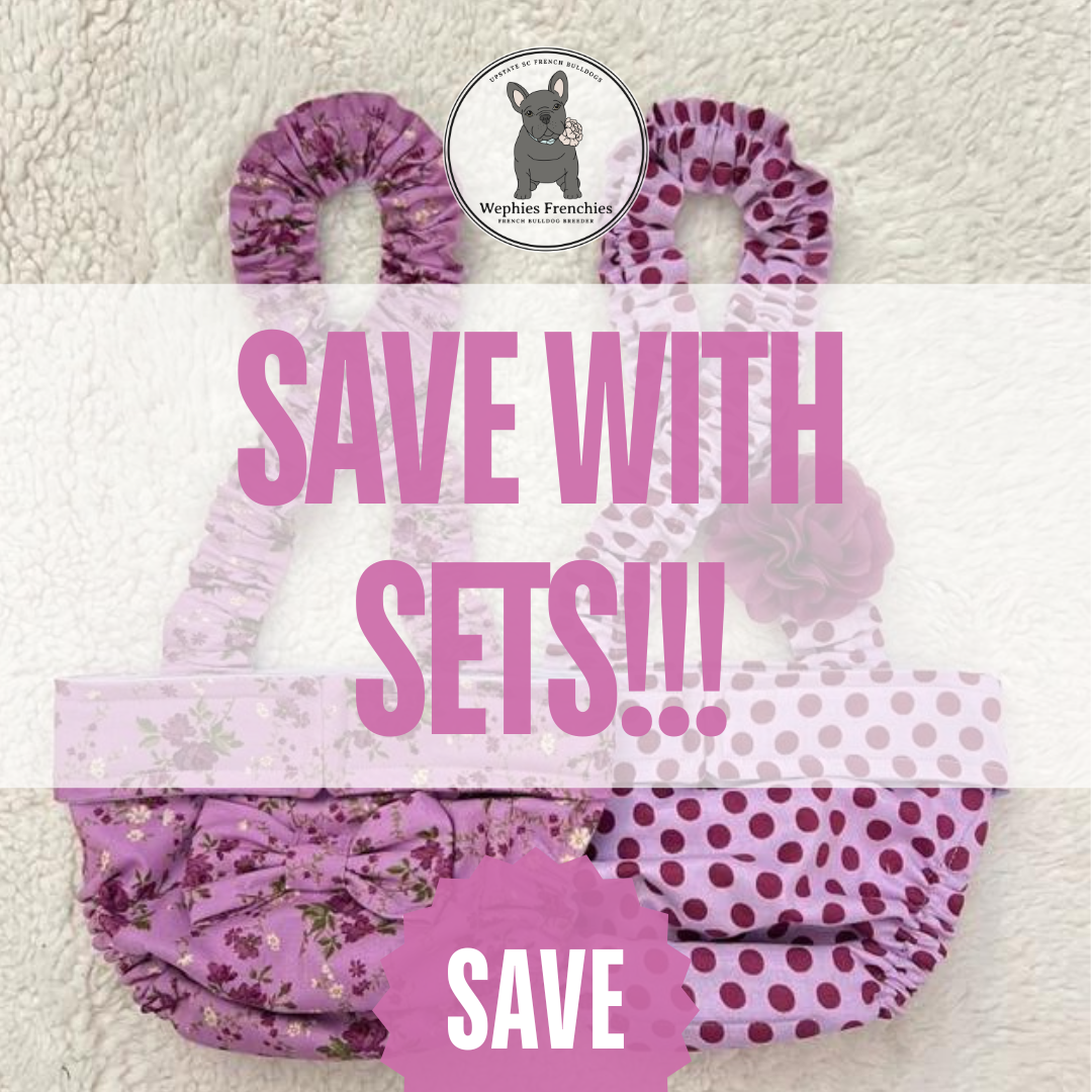build a set of Wephies dog diapers w suspenders