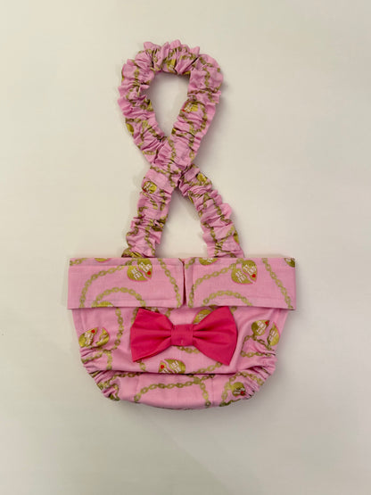 French Bulldog English Bulldog Female Dog Diaper with Suspenders - Pink My Best Friend w bow - Wephies
