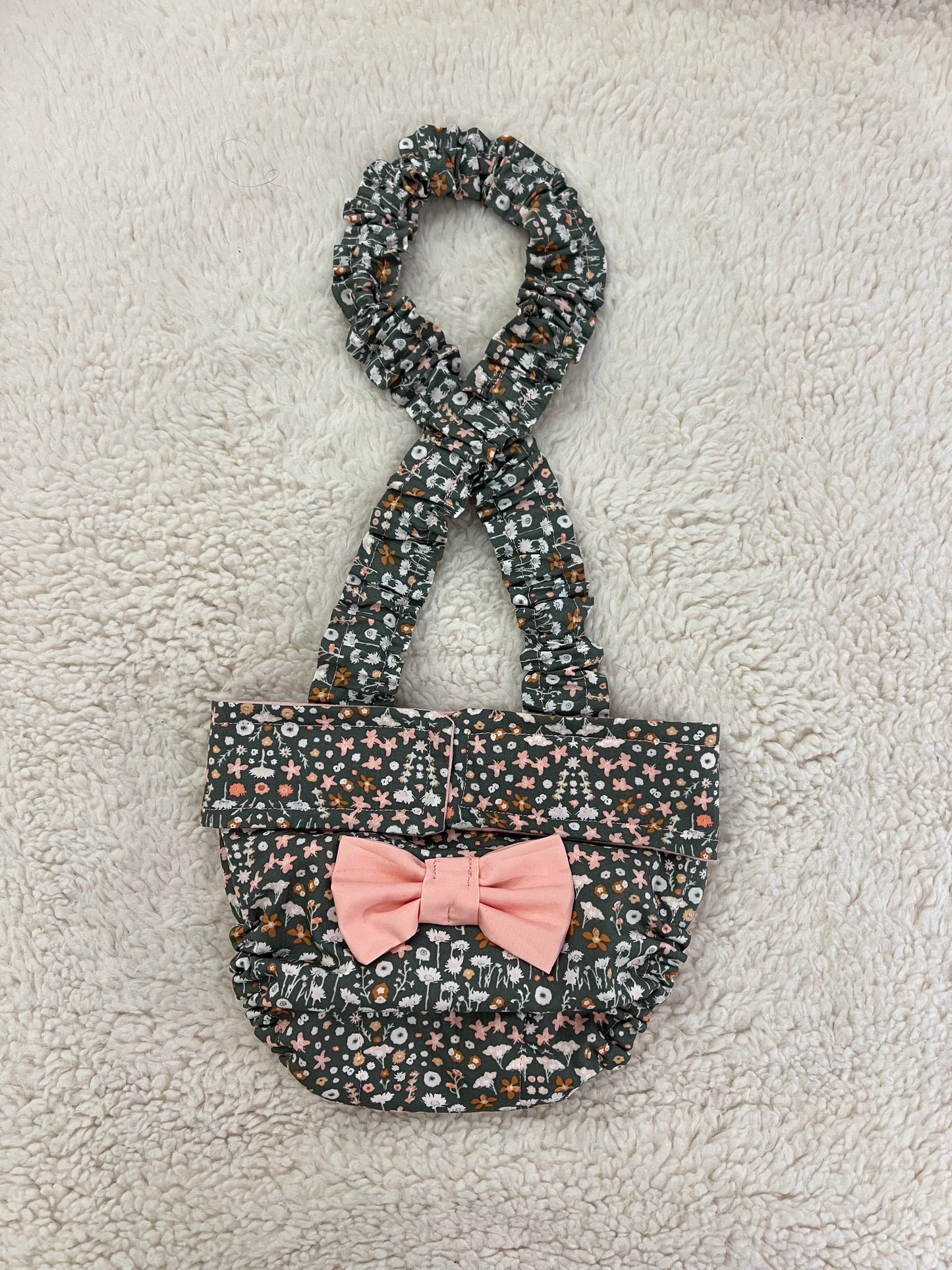 French Bulldog Diaper w Suspenders for Dog with Incontinence or Frenchie in Heat "Picturesque"