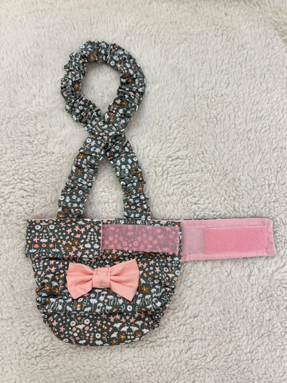 French Bulldog Diaper w Suspenders for Dog with Incontinence or Frenchie in Heat "Picturesque"