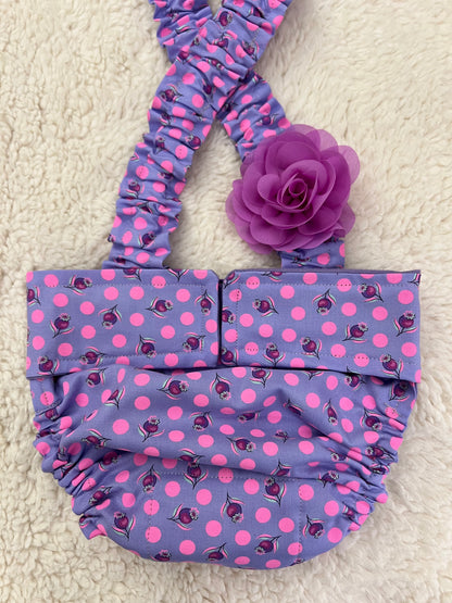 PAÑAL PARA BULLDOG FRANCÉS HEMBRA SIN AGUJERO PARA LA Cola Tula Impending Bloom con tirantes, pantalones de calor para perra, para mamá perra