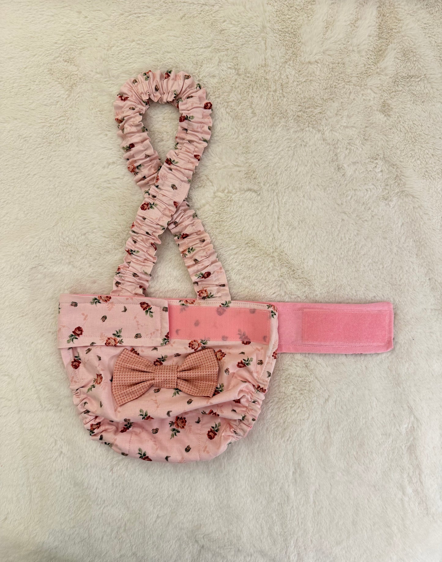 Avonlea Blossoms French Bulldog Diaper Set with Suspenders - No tail hole  - Wephies