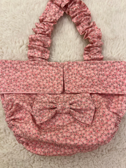 French Bulldog Heat Diaper with Suspenders – Washable Female Dog Diaper – Pink Sevenberry Floral