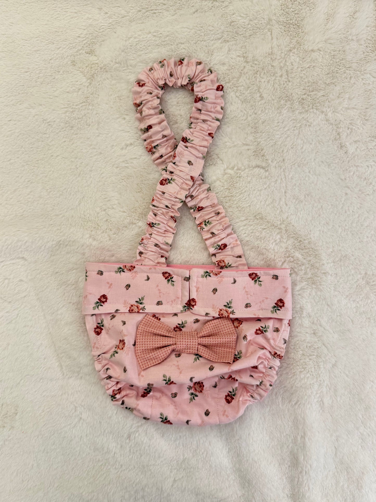 Avonlea Blossoms French Bulldog Diaper Set with Suspenders - No tail hole  - Wephies