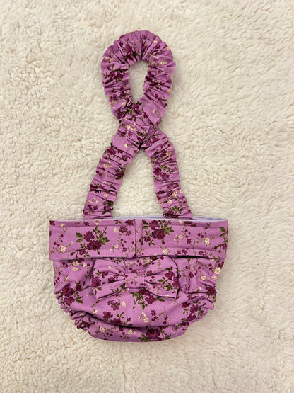 Purple Floral French Bulldog Diaper