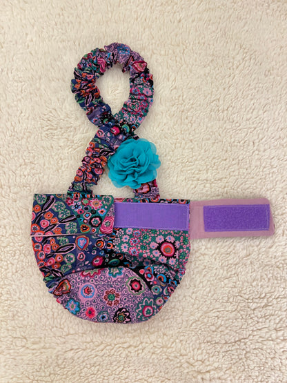 French Bulldog Female Dog Diaper with Suspenders - Purple Paisley -  Wephies